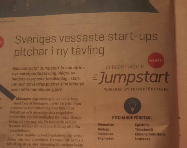 ”Sveriges vassaste start-ups pitchar i ny tävling” – Dagens Industri